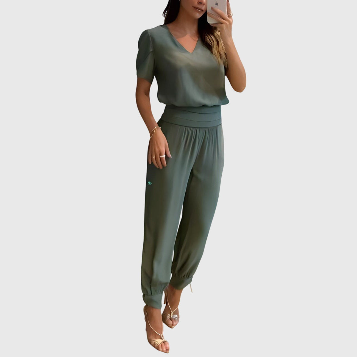 Melanie | Elegante Blouse en Broek Set