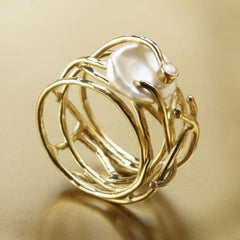 Samira - Gouden Ring met Parels