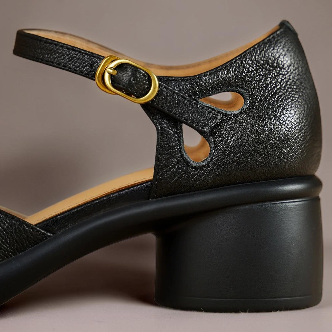 SANNE | PLATFORM SANDALEN MET BANDJE